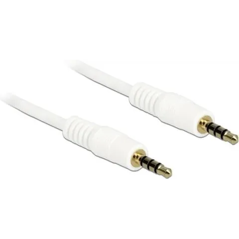 DeLOCK 3.5mm - 3.5mm, 0.5m audio kabel 0,5 m Wit