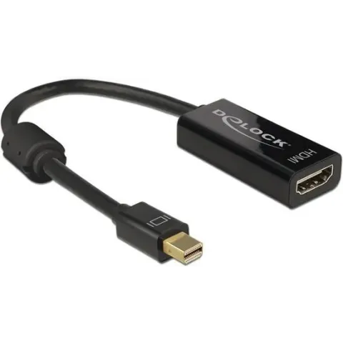 DeLOCK 62613 kabeladapter/verloopstukje mini DisplayPort 1.2 HDMI Zwart