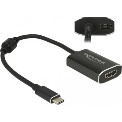 DeLOCK 62988 video kabel adapter 0,2 m USB C HDMI Type A (Standaard) Grijs