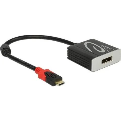 DeLOCK 63312 kabeladapter/verloopstukje USB Type-C Displayport Zwart