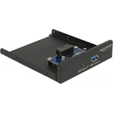 DeLOCK 63962 drive bay panel 8,89 cm (3.5'') I/O ports paneel Zwart