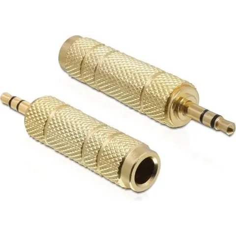 DeLOCK 65360 kabeladapter/verloopstukje 3.5 mm 6.35 mm Goud