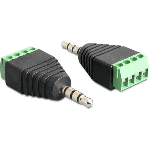 DeLOCK 65453 kabeladapter/verloopstukje 3.5mm 4pin Zwart, Groen