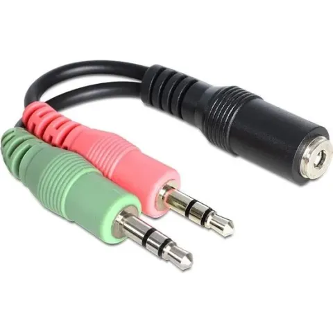 DeLOCK 65459 kabeladapter/verloopstukje 3.5mm 2 x 3.5mm Zwart