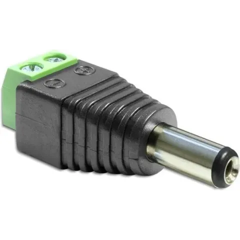 DeLOCK 65487 kabeladapter/verloopstukje DC 2.5 x 5.5 mm 2p Zwart, Groen