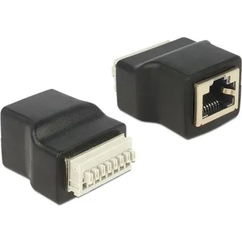 DeLOCK 65527 kabeladapter/verloopstukje RJ45 Zwart, Zilver