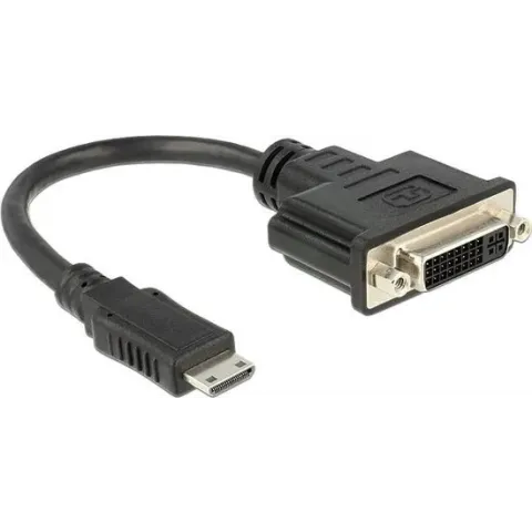 DeLOCK 65564 kabeladapter/verloopstukje Mini HDMI-C DVI-D Zwart