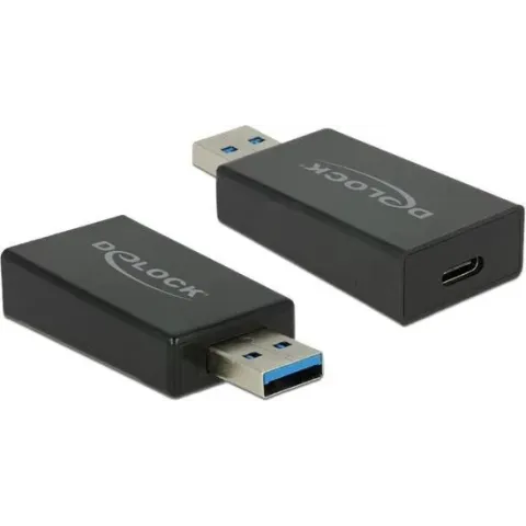 DeLOCK 65689 kabeladapter/verloopstukje USB 3.1 Gen 2 Type-A USB 3.1 Gen 2 USB Type-C Zwart