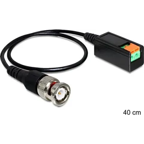 DeLOCK 83181 kabeladapter/verloopstukje BNC 2p Zwart