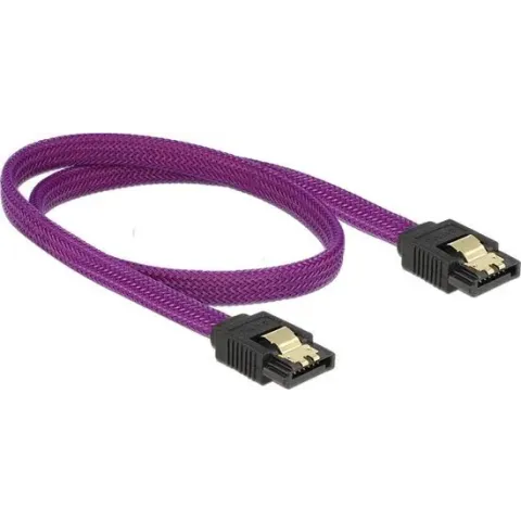 DeLOCK 83691 SATA-kabel 0,5 m SATA 7-pin Paars