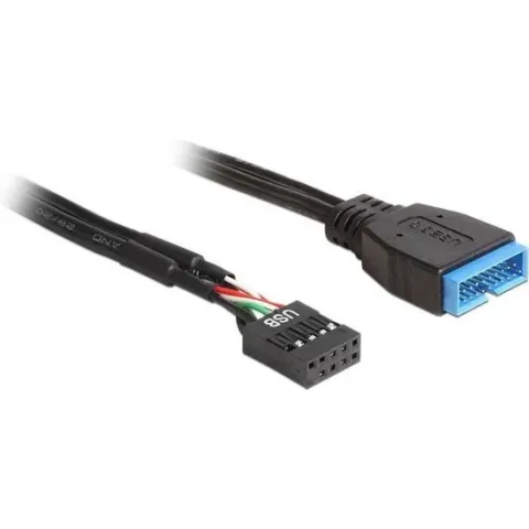 DeLOCK 83776 kabeladapter/verloopstukje USB 3.0 USB 2.0 Zwart