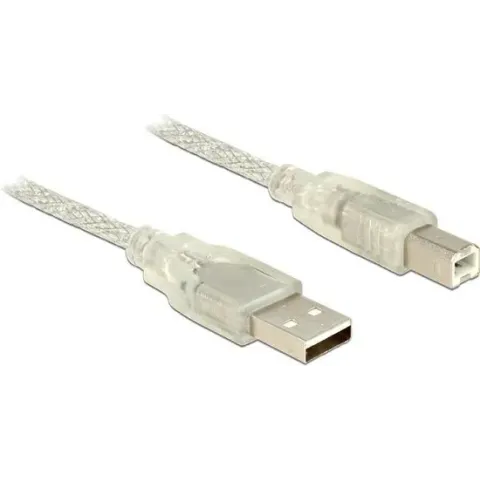 DeLOCK 83894 USB-kabel 2 m 2.0 USB A USB B Transparant