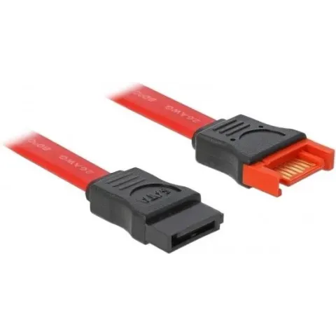 DeLOCK 83953 0.3m SATA III 7-pin SATA III 7-pin Zwart, Rood SATA-kabel