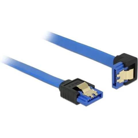 DeLOCK 85092 SATA-kabel 0,7 m SATA 7-pin Zwart, Blauw