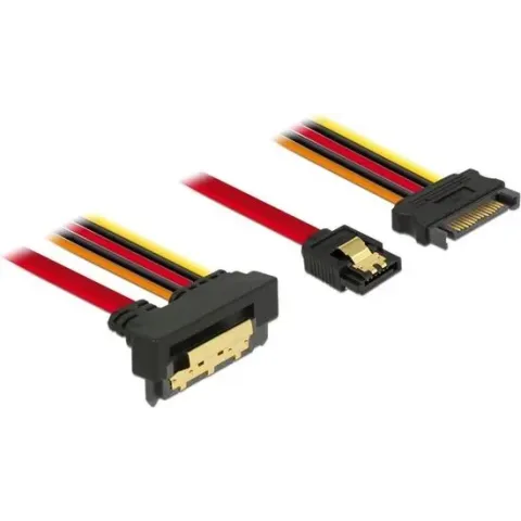 DeLOCK 85229 SATA-kabel 0,3 m SATA 7-pin SATA 22-pin Zwart