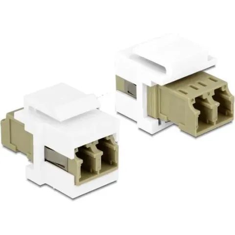 DeLOCK 86347 LC Duplex LC Duplex Bruin, Wit kabeladapter/verloopstukje