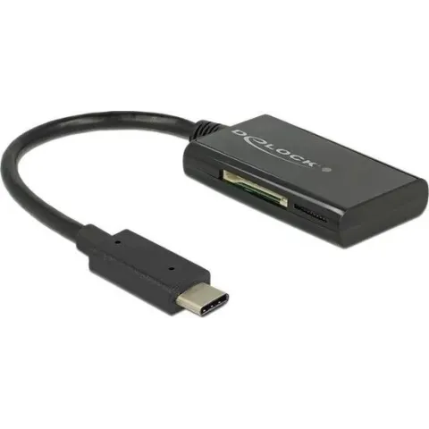 DeLOCK 91740 geheugenkaartlezer Zwart USB 3.0 (3.1 Gen 1) Type-C