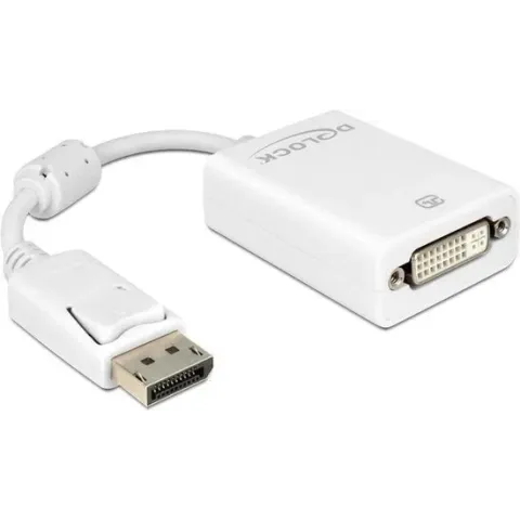 Delock - DisplayPort naar DVI Beeldscherm Adapter - wit