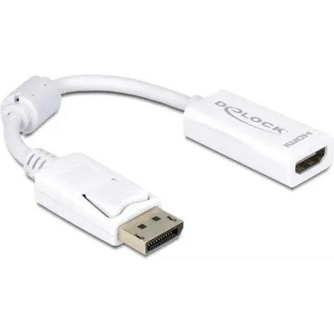 Delock - DisplayPort naar HDMI Beeldscherm Adapter - wit