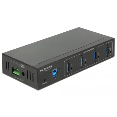 DeLOCK Externe industriële hub 4x USB 3.0 Type-A