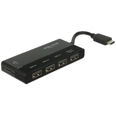 DeLOCK Externe USB 3.1 Gen 1 USB-C > 4x USB-A + 1x USB-C PD USB-hub
