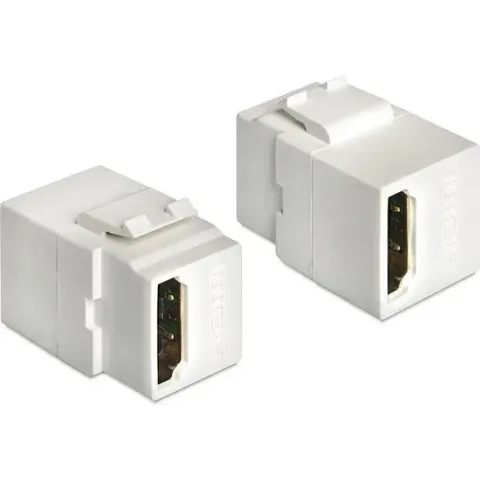 DeLOCK HDMI f/f HDMI HDMI Wit kabeladapter/verloopstukje