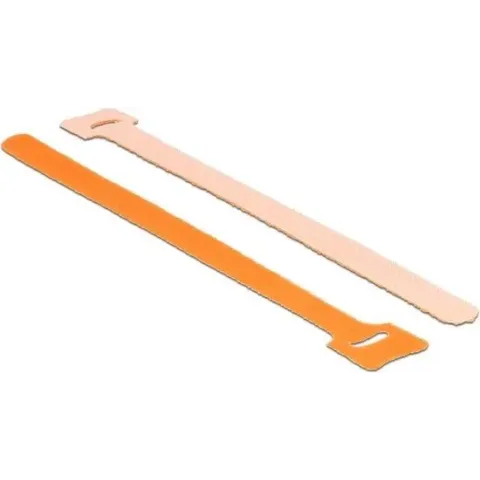 DeLOCK Klittenband kabelbinders 200 x 12mm / oranje (10 stuks)