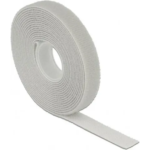 DeLOCK Klittenband rol 13mm / grijs (3 meter)