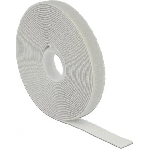 DeLOCK Klittenband rol 13mm / grijs (5 meter)