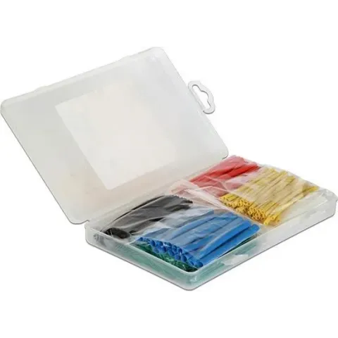 DeLOCK Krimpkous assortiment in handige bewaardoos - 230 stuks / diverse kleuren