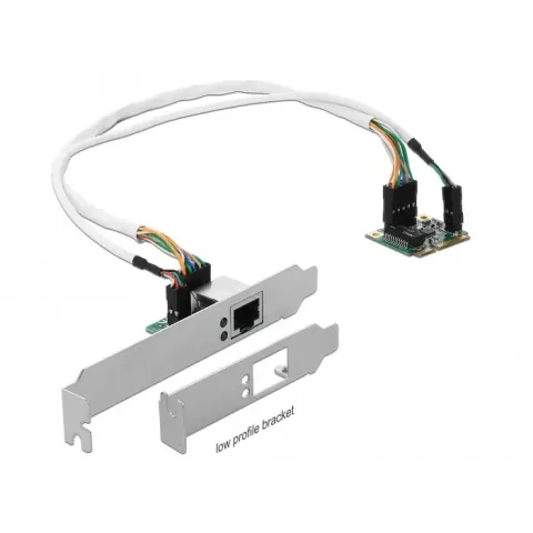 DeLOCK Mini PCle I/O PCle half size 1x Gigabit Lan Low Profile
