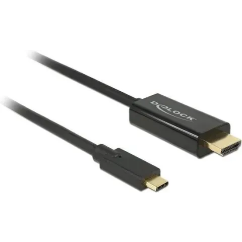 DeLOCK Premium USB-C naar HDMI kabel met DP Alt Mode (4K 30 Hz) / zwart - 1 meter
