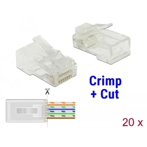 DeLOCK RJ45 Crimp+Cut Plug Cat.5e UTP 20 stuks