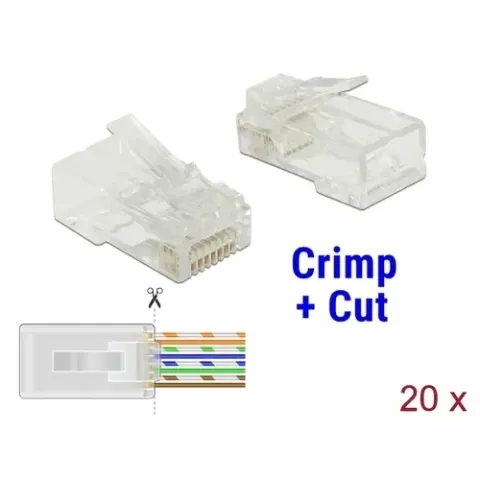 DeLOCK RJ45 Crimp+Cut Plug Cat.6 UTP 20 stuks
