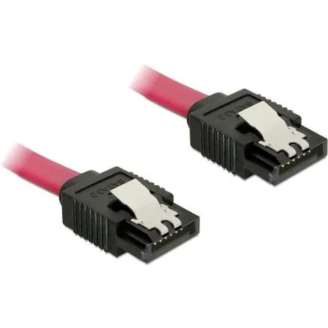 DeLOCK SATA datakabel - plat - SATA600 - 6 Gbit/s / rood - 0,20 meter