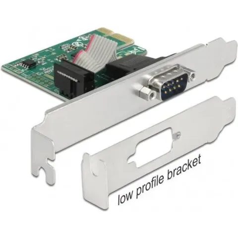 DeLOCK seriële RS232 PCI-Express kaart met 1 9-pins SUB-D poort en Low Profile bracket