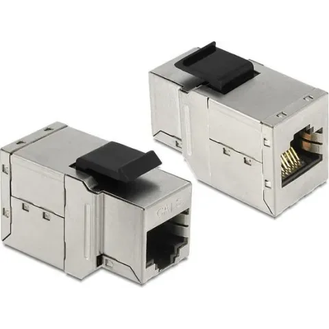DeLOCK STP CAT6 Gigabit Keystone module RJ45 - RJ45 / metaal
