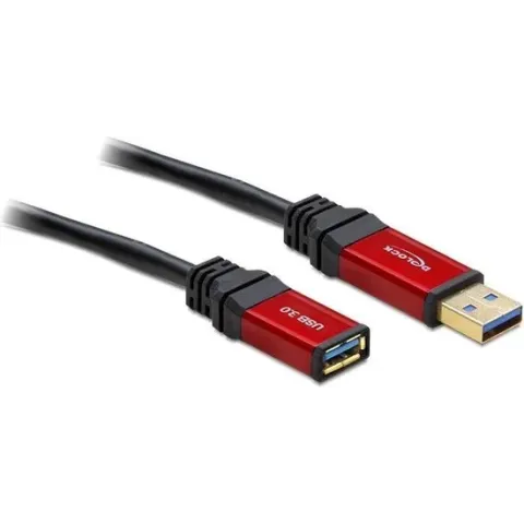 Delock - USB 3.0 Verlengkabel - Zwart - 1 meter