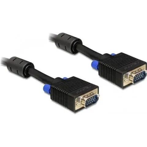 Delock - VGA Beeldscherm kabel - zwart - 1 meter