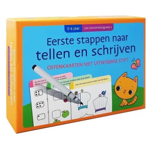Deltas Oefenkaarten Tellen En Schrijven Junior Karton 20 Stuks