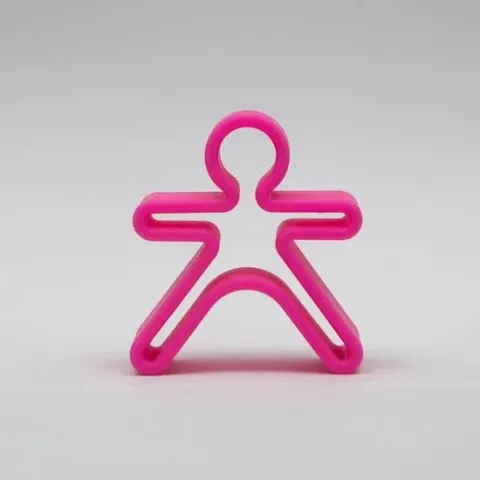 Dëna bijtring - 1 kind + 1 huis - neon roze