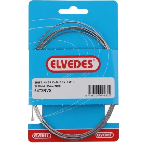 derailleur-binnenkabel 1,1 mm zilver 2250 mm