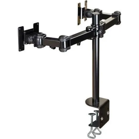 DESQ® Dubbele Monitorarm| 2 schroefs-Tafelklem | 12 kg Draagkracht