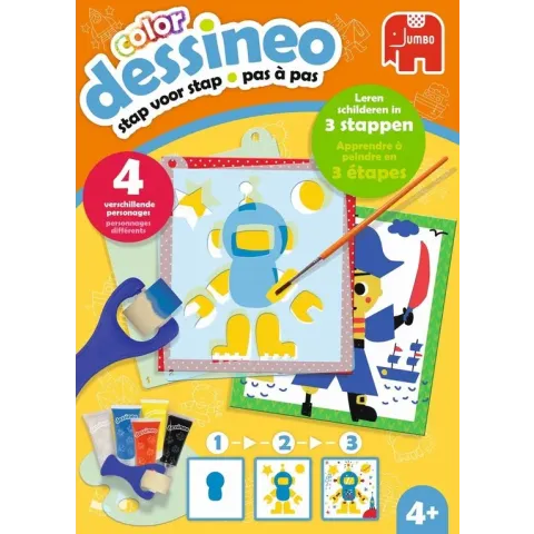 Dessineo Color schilderen met sjablonen Personages