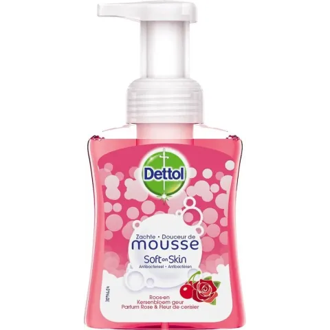 Dettol Handzeep Zachte Mousse Roos- en Kersenbloesem - 250 ml