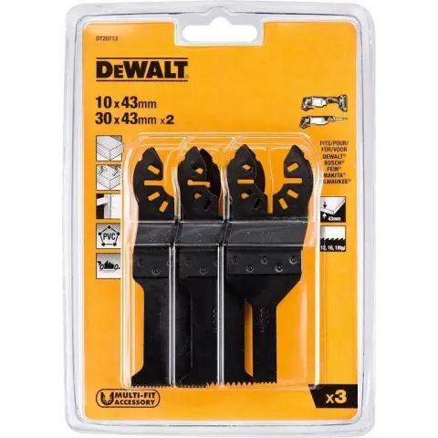 DeWalt DT20713 3 delige multitool universele zaagbladen set