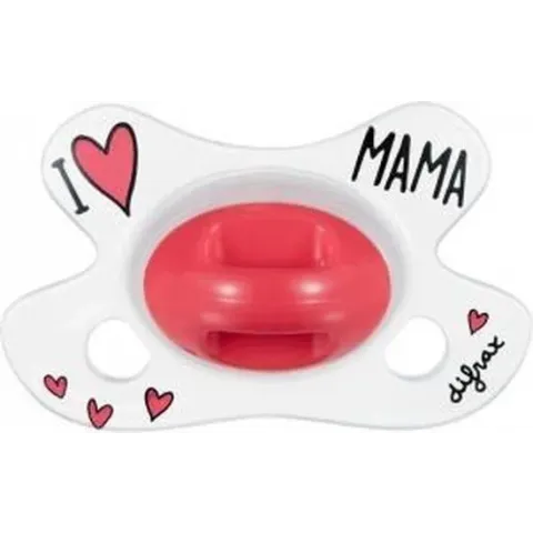 Difrax Fopspeen I Love Mama Natural -2/+2 mnd Newborn