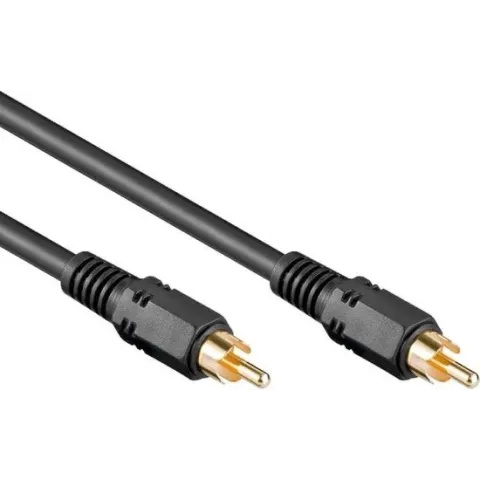 Digitale Coax Audiokabel - Verguld - 2 meter - Zwart