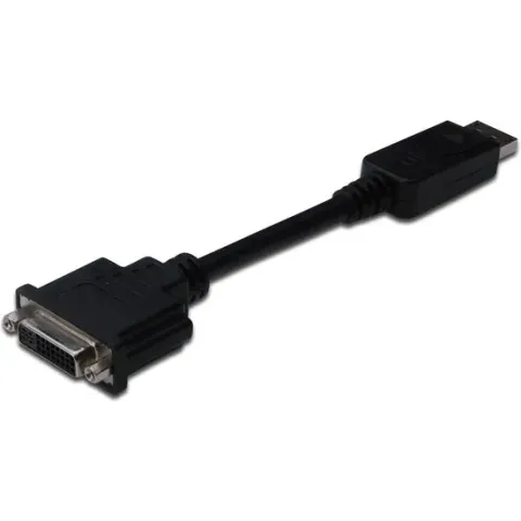 Digitus AK-340401-001-S DisplayPort / DVI Adapter [1x DisplayPort stekker - 1x DVI-bus 24+5-polig] Zwart 15.00 cm