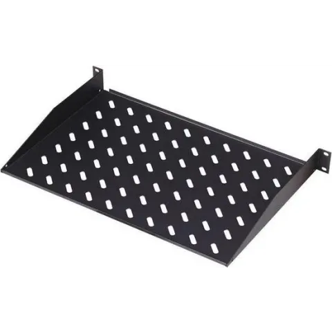 Digitus DN-19 TRAY-1-400-SW 19 inch Patchkast-apparaatbodem 1 HE Vast inbouw Geschikt voor kastdiepte: vanaf 600 mm Zwart (RAL 9005)